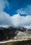 Cholatse summit 6335 m hidden in clouds