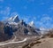 Cholatse and Taboche mountain in Nepal Himalaya