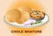 Chole Bhature or Chick pea curry and Fried Puri.