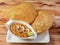 Chole Bhature, spicy Chick Peas curry also known as Chole or Channa Masala is traditional North Indian main course recipe and