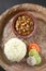 Chole Chawal or Chole Masala Rice, Indian dish