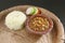 Chole Chawal or Chole Masala Rice, Indian dish