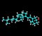 Cholecalciferol (D) molecular structure on black background