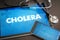 Cholera (gastrointestinal disease) diagnosis medical concept on