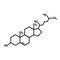 Cholesterol chemical formula vector icon