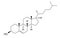 Cholesterol chemical formula, vector molecular structure