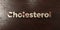 Cholesterol - grungy wooden headline on Maple - 3D rendered royalty free stock image