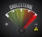 Cholesterol level measure meter from low to high