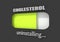 Cholesterol measuring illustration