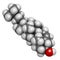 Cholesterol molecule. Essential component of cell membranes and precursor of steroid hormones, bile acids and vitamin D. Atoms are