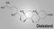 Cholesterol molecule. Skeletal formula. Cemical structure. Vector illustration