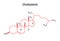 Cholesterol structural formula of molecular structure