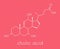 Cholic acid cholate molecule. Main bile acid component. Skeletal formula.