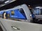 Chomutov, Czech republic - January 06, 2020: blue train of Ceske Drahy company on train station named Chomutov mesto