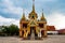 Chonburi, March 12, 2023. Wat Huay Yai, Buddhist temple popular for merit making ceremonies, with ornate shrines, gilded statues