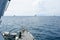 CHONBURI, THAILAND - NOV. 10, 2016 : PCF 991 Thai navy swift boat sail after Navy ships formation.