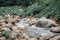 Chong Lom waterfall landscape.Travel destination at Khun Dan Prakan Chon Dam Nakhon Nayok Thailand