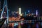 Chongqing, China - July 23, 2019: Urban skyline of Chongqing with Hongya cave and modern skyscrapers in China