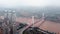 Chongqing skyline and Chaotianmen bridge over Yangtze river in China