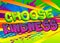 Choose Kindness card with colorful comic book background.