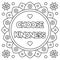 Choose kindness. Coloring page. Vector illustration.