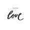 Choose LOVE. Inspirational vector Hand drawn brush style calligraphy
