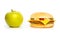 Choosing a healthy apple or an unhealthy burger