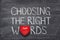 Choosing right words heart