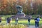 Chopin Statue, Polish composer and virtuoso pianistin, Royal Baths Park, Warsaw, Poland