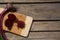 Chopped beetroot on chopping board