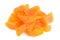 Chopped Dried Apricots on White Background