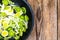 Chopped leeks in frying pan