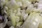Chopped Onion pieces in a Closeup