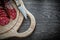 Chopped salami knife on wooden chopping board