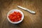 Chopped tomato, bowl