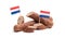 Chopped up frikadel, a Dutch fast food snack
