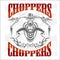 Choppers - vector vintage bikers badge