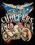 Choppers Vintage retro illustration typography t-shirt printing