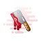 Chopping knife LineColor illustration