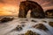 Choppy sea and a magnificent sunrise at Horsehead Rock Australia