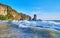 Choppy tidal waves on Monkey beach, Ao Nang, Krabi, Thailand