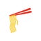 Chopstick noodle icon design template vector illustration