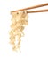 Chopsticks with tasty instant noodles isolated