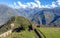 Choquequirao ancient archaeological complex that towers above the Apurimac River canyon and rests atop a flattened hill