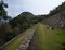 Choquequirao inka ruin in peruvian mountain jungle