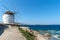 Chora village  Windmill  - Mykonos Cyclades island - Aegean sea - Greece
