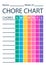 Chore chart colour template.