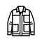 chore outerwear male line icon vector illustration