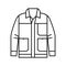chore outerwear male line icon vector illustration