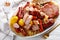 Choucroute garnie one -pot french meal on a plate